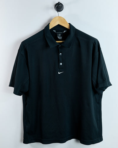 00s Nike Sphere Golf Black/White Polo (XL)