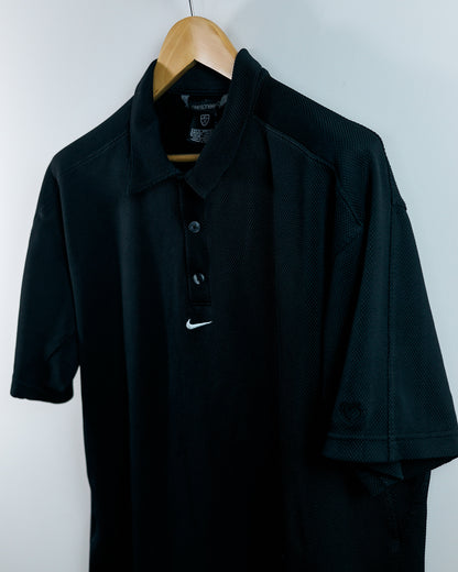 00s Nike Sphere Golf Black/White Polo (XL)
