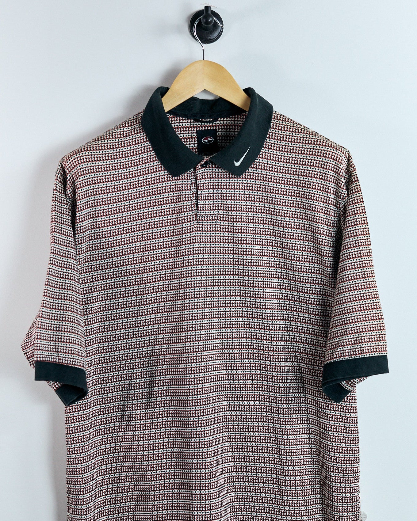 90s Nike Yin Yang Red/Cream Polo (XL)
