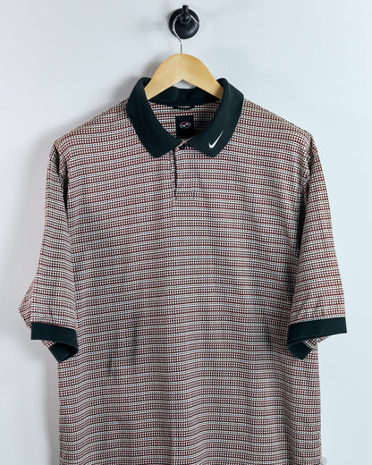 90s Nike Yin Yang Red/Cream Polo (XL)