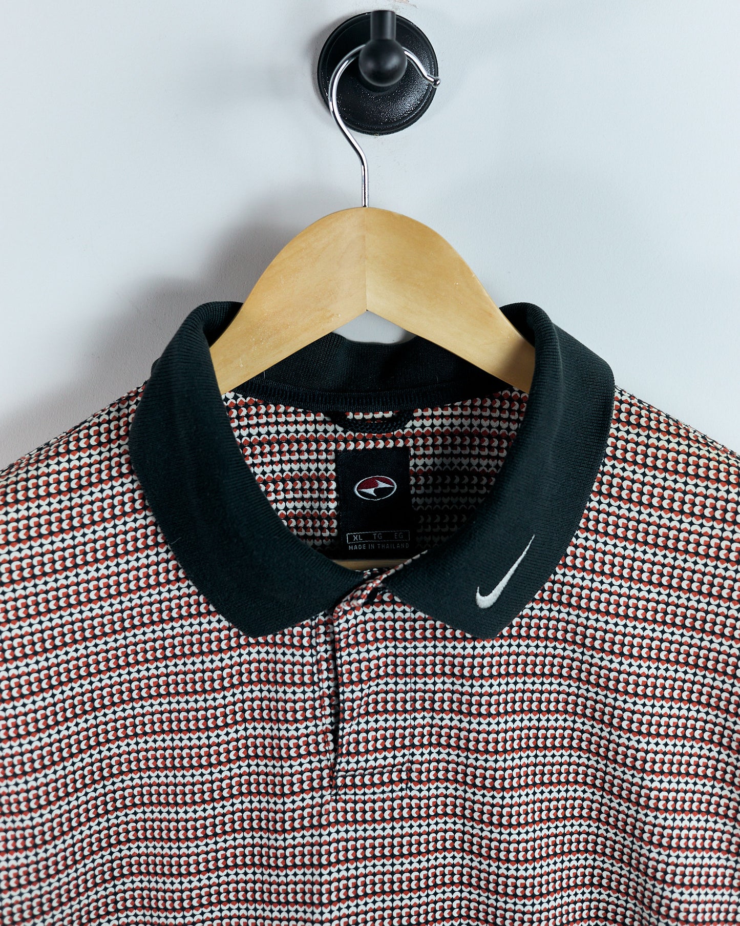 90s Nike Yin Yang Red/Cream Polo (XL)