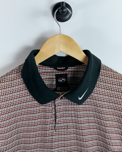 90s Nike Yin Yang Red/Cream Polo (XL)
