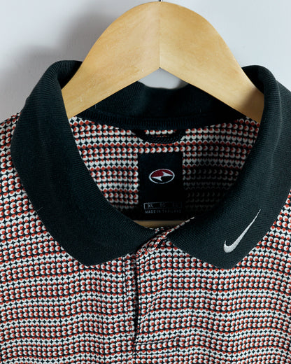 90s Nike Yin Yang Red/Cream Polo (XL)