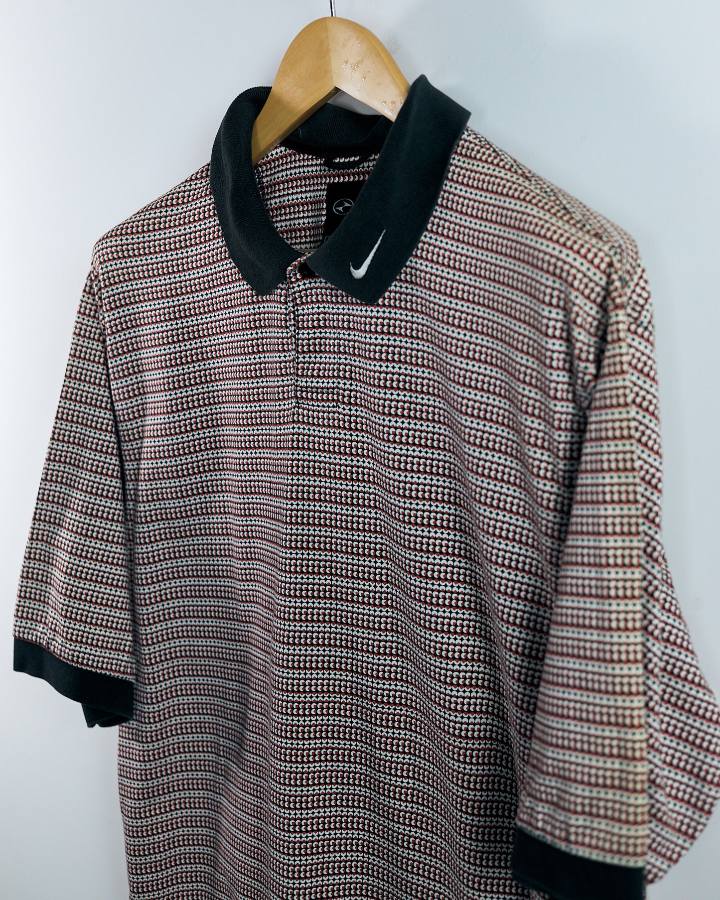 90s Nike Yin Yang Red/Cream Polo (XL)
