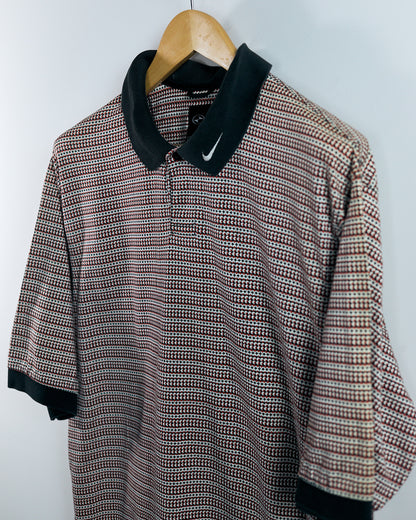 90s Nike Yin Yang Red/Cream Polo (XL)