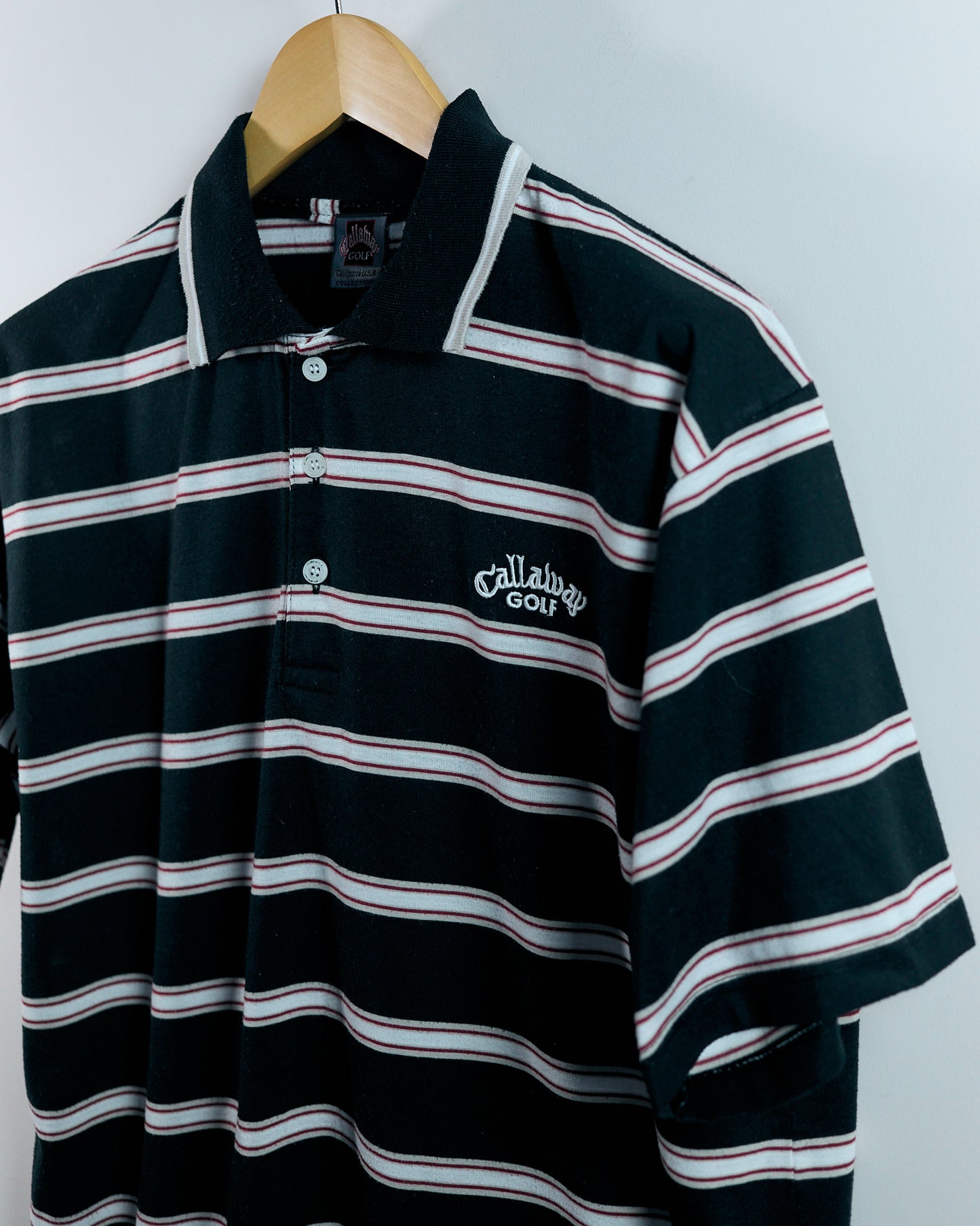 90s Callaway Black/White Polo (XL)