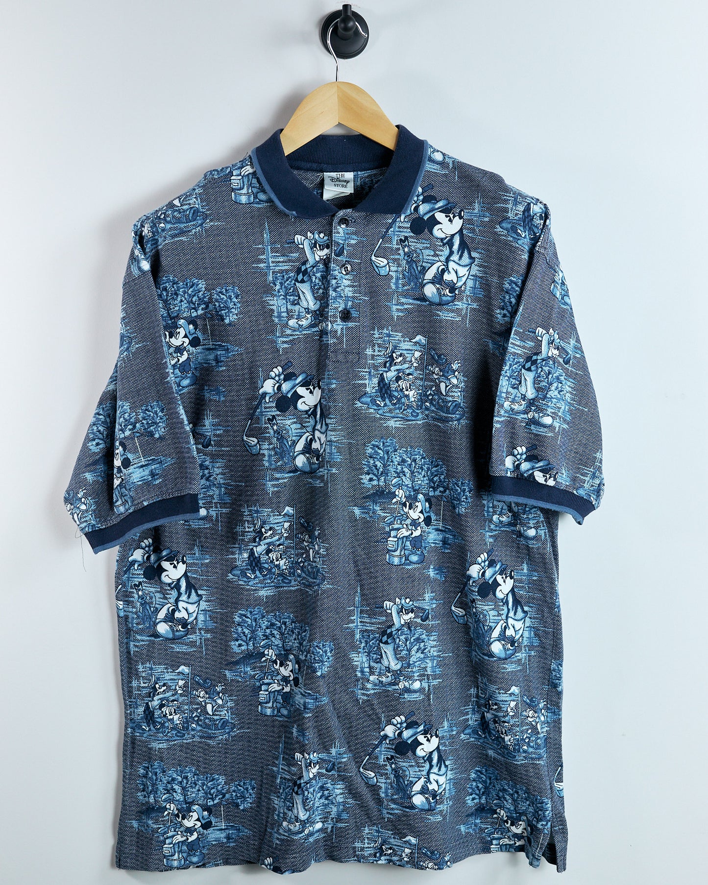 80s/90s Disney Blue/Sky Blue Polo (L)