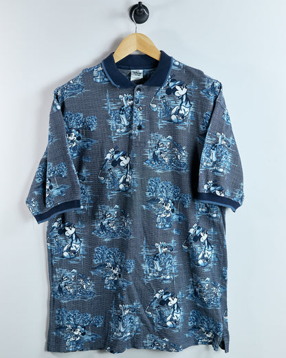 80s/90s Disney Blue/Sky Blue Polo (L)