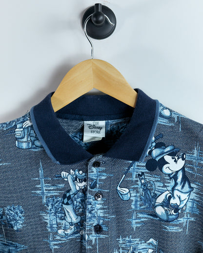 80s/90s Disney Blue/Sky Blue Polo (L)