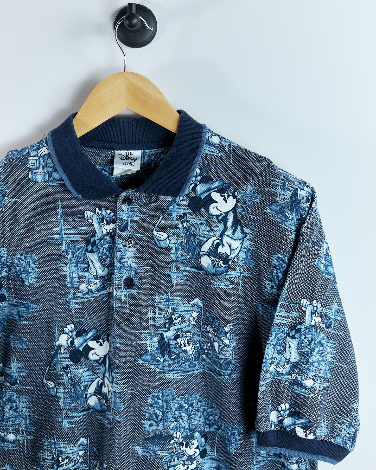 80s/90s Disney Blue/Sky Blue Polo (L)
