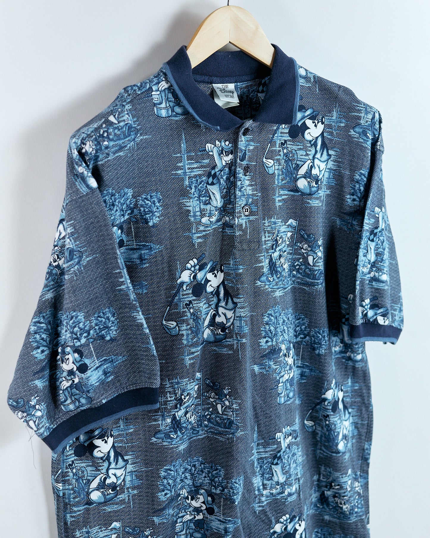 80s/90s Disney Blue/Sky Blue Polo (L)