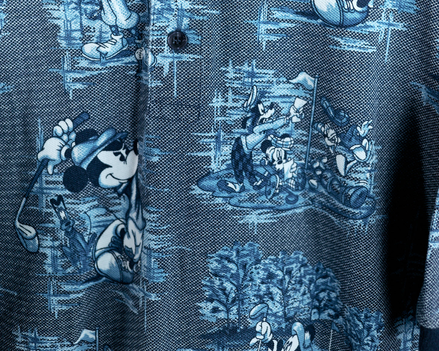 80s/90s Disney Blue/Sky Blue Polo (L)