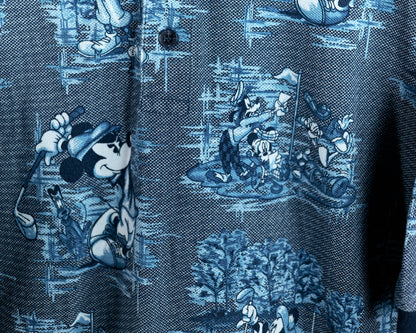 80s/90s Disney Blue/Sky Blue Polo (L)