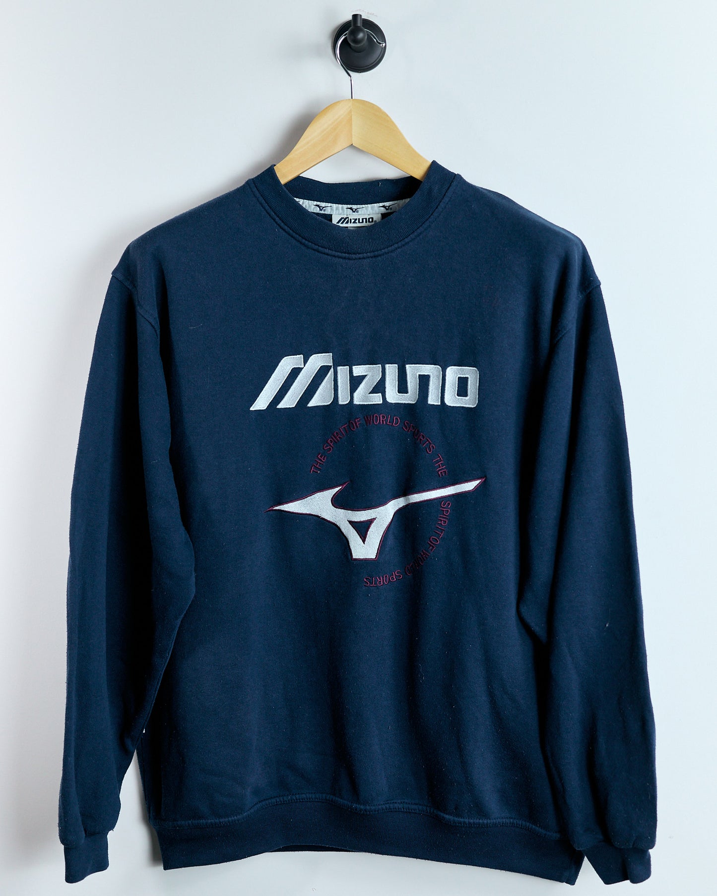 90s Mizuno Navy Blue/Purple Crew Neck Jumper (M)