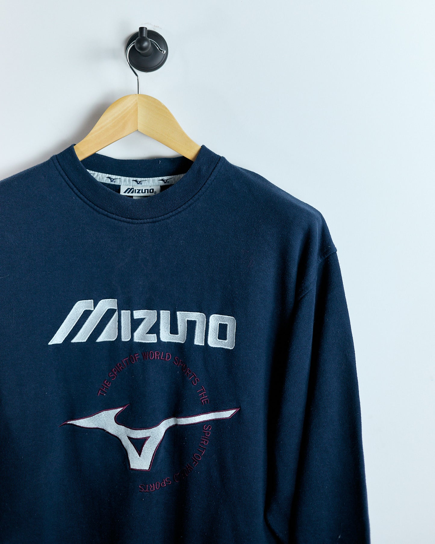 90s Mizuno Navy Blue/Purple Crew Neck Jumper (M)
