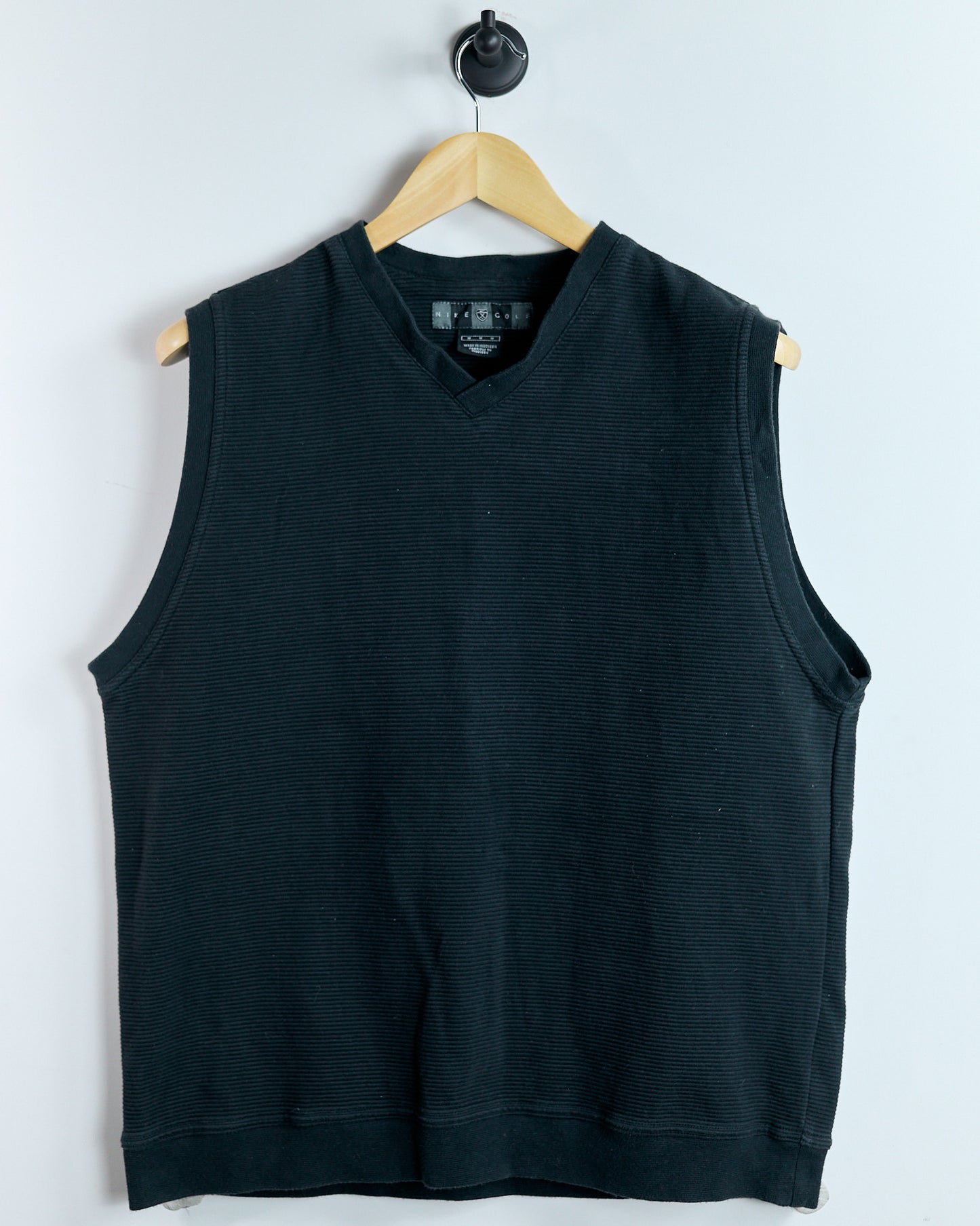 90s Nike Golf Black V Neck Vest (M)