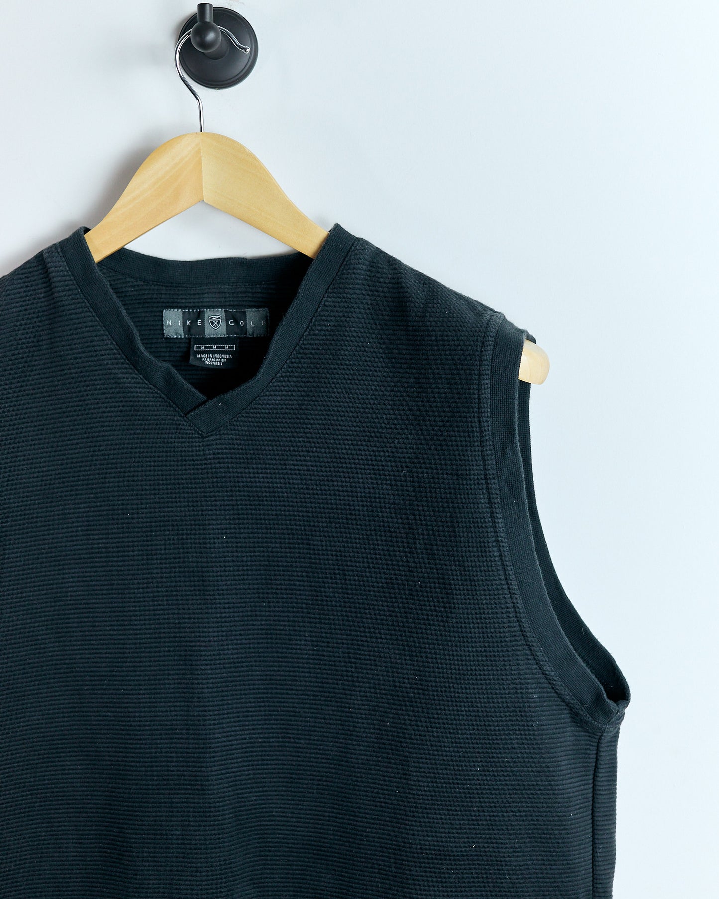 90s Nike Golf Black V Neck Vest (M)