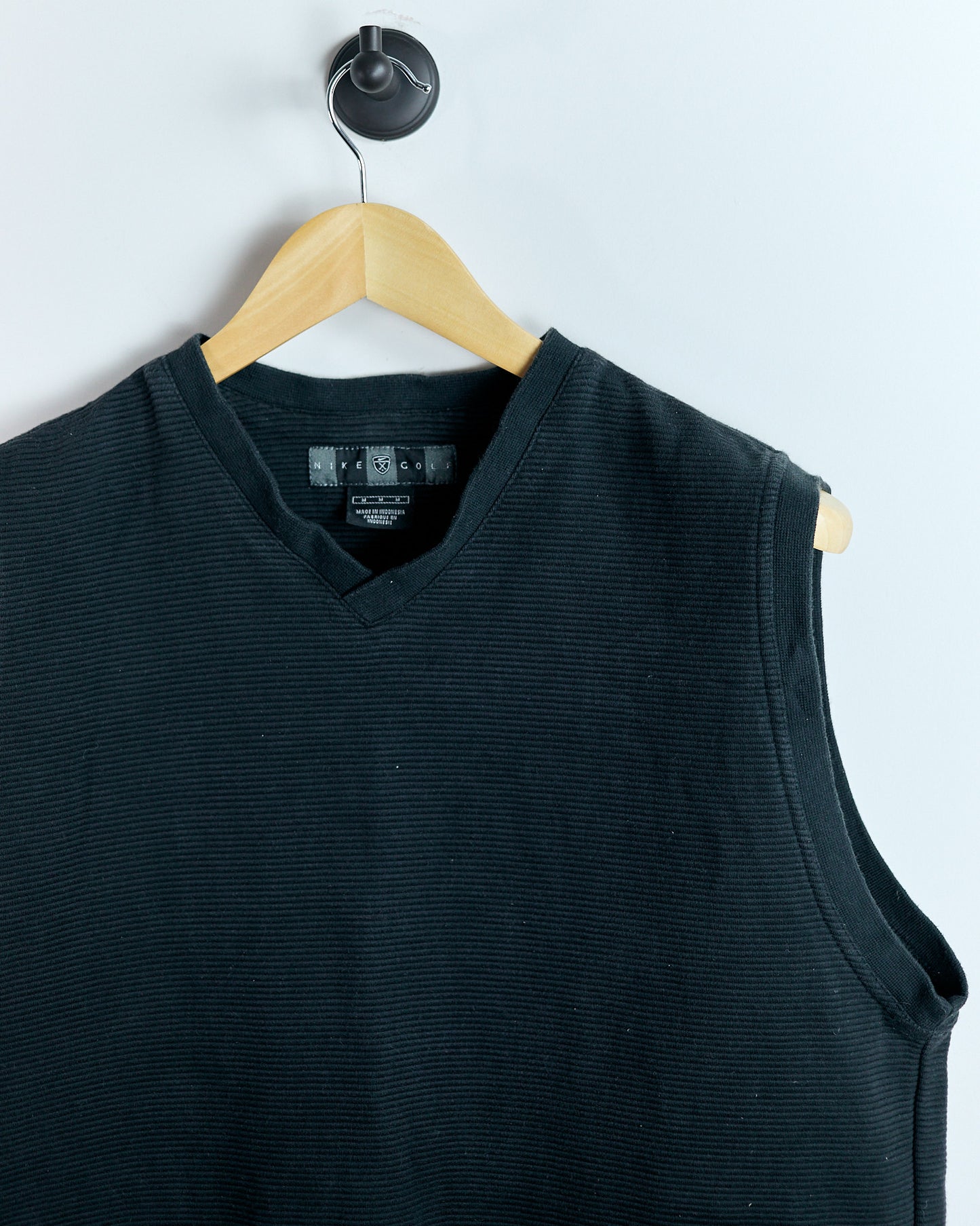 90s Nike Golf Black V Neck Vest (M)
