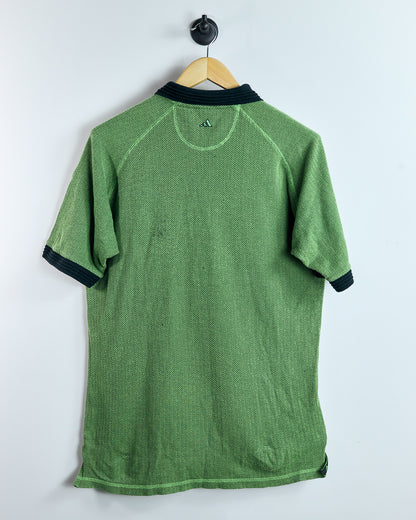 00s Adidas Green/Black Polo (L)