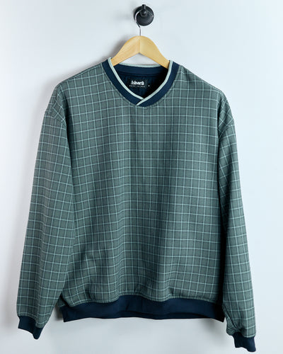 90s Ashworth Green/Blue V Neck Windbreaker Jumper (M)