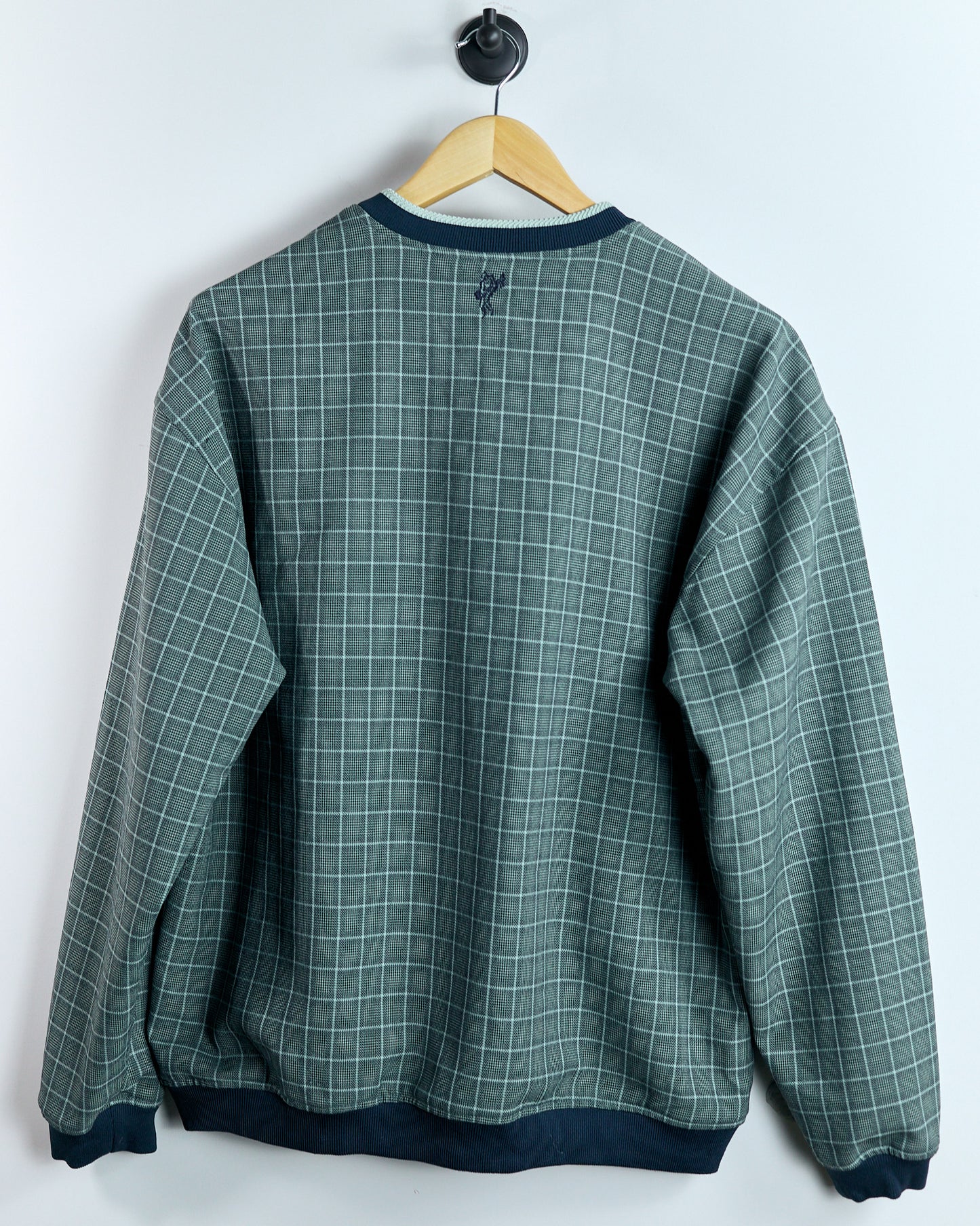 90s Ashworth Green/Blue V Neck Windbreaker Jumper (M)