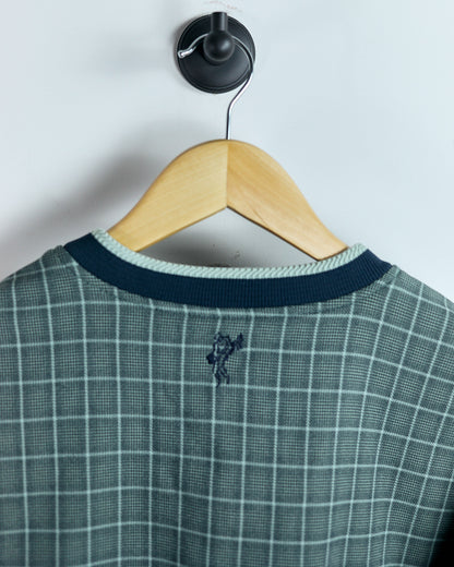 90s Ashworth Green/Blue V Neck Windbreaker Jumper (M)