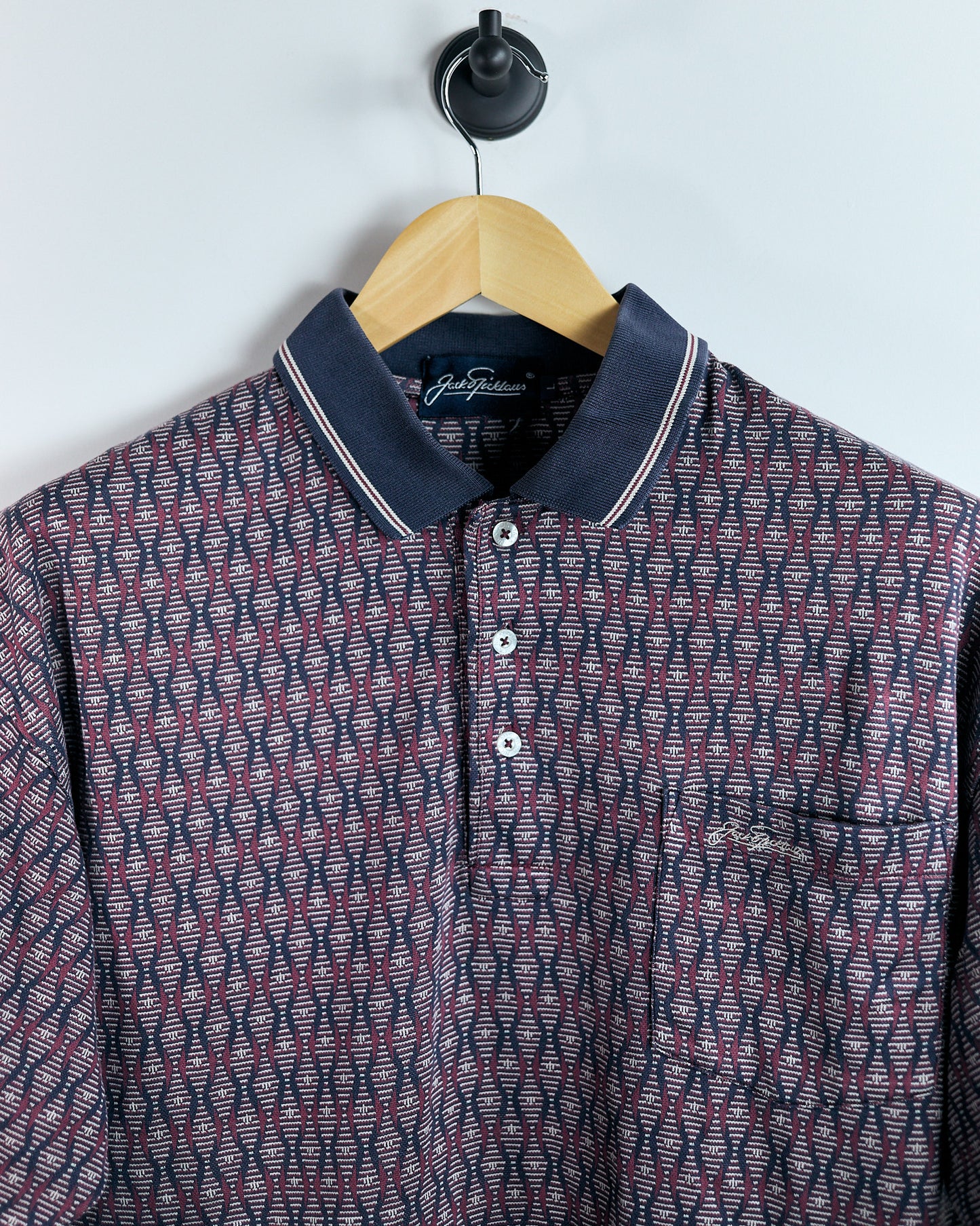 90s Jack Nicklaus Unique Purple Pattern Polo (L)
