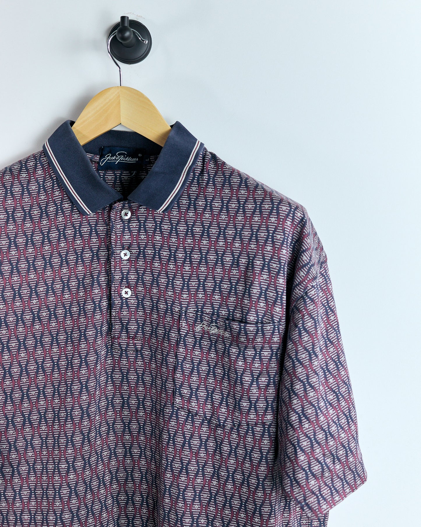 90s Jack Nicklaus Unique Purple Pattern Polo (L)