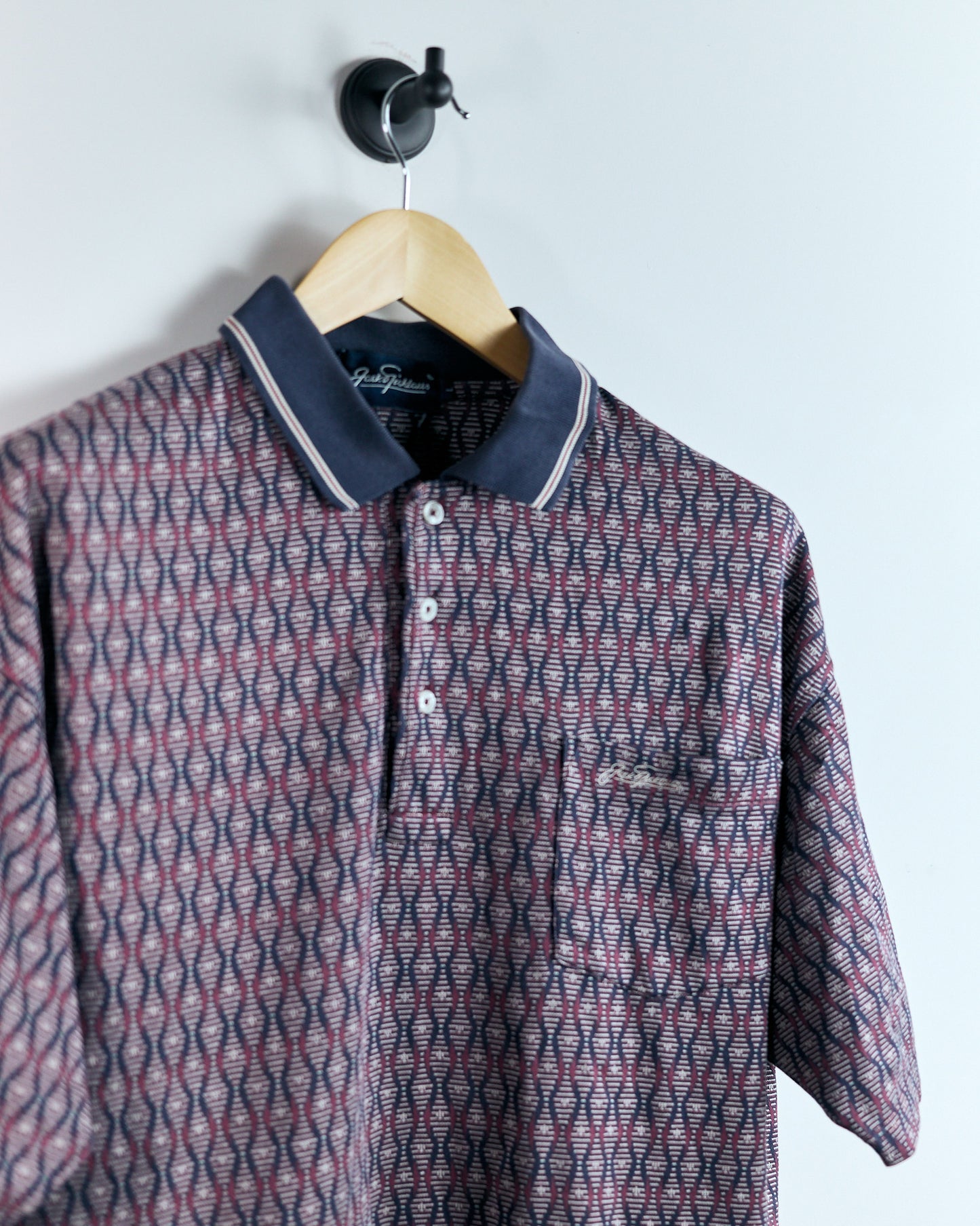 90s Jack Nicklaus Unique Purple Pattern Polo (L)
