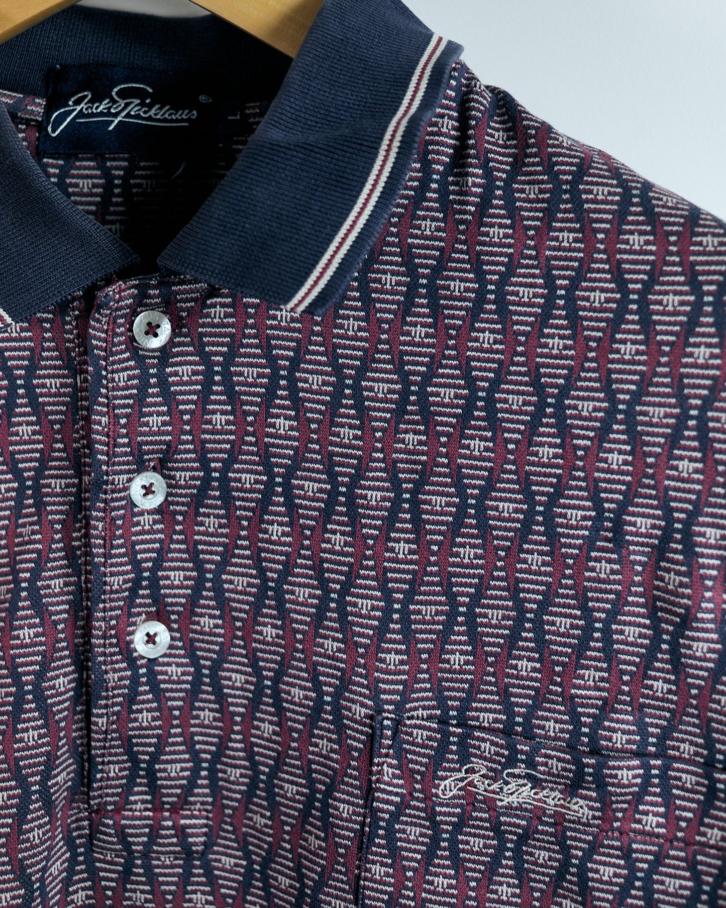 90s Jack Nicklaus Unique Purple Pattern Polo (L)