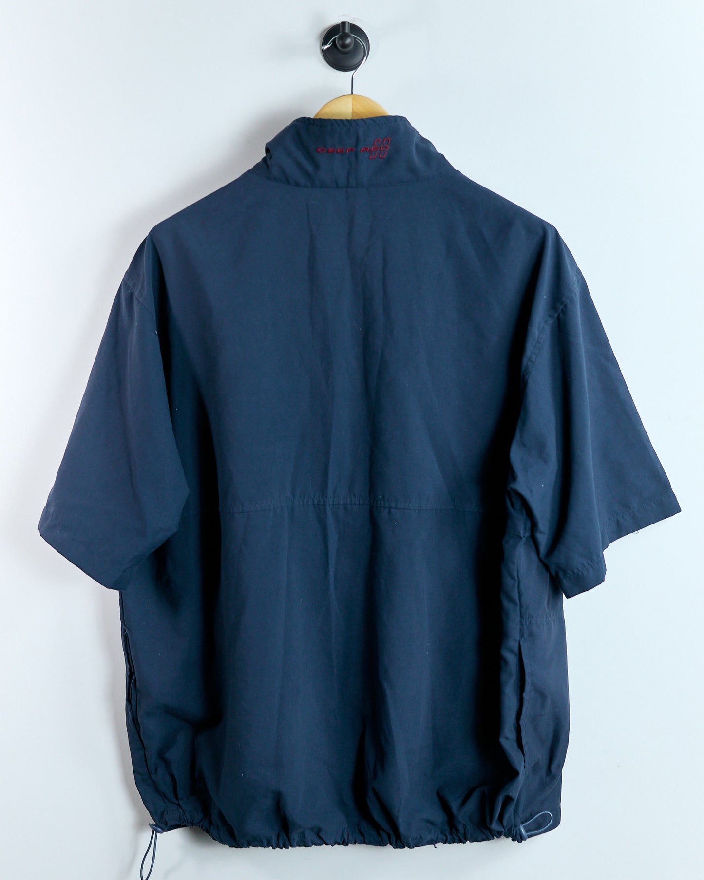 90s Wilson Deep Red Blue/Red Short Sleeve Quarter Zip Windbreaker (L)