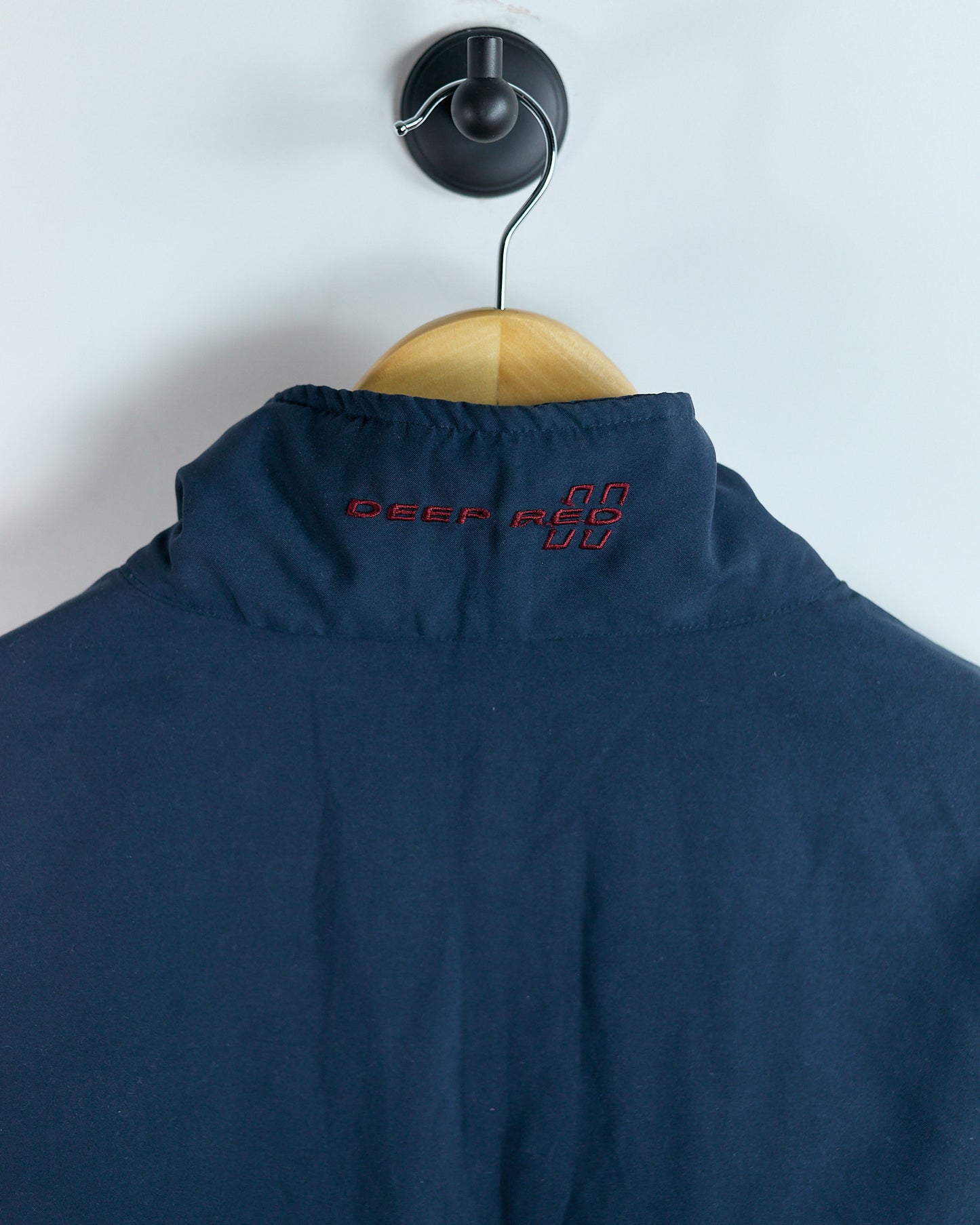 90s Wilson Deep Red Blue/Red Short Sleeve Quarter Zip Windbreaker (L)