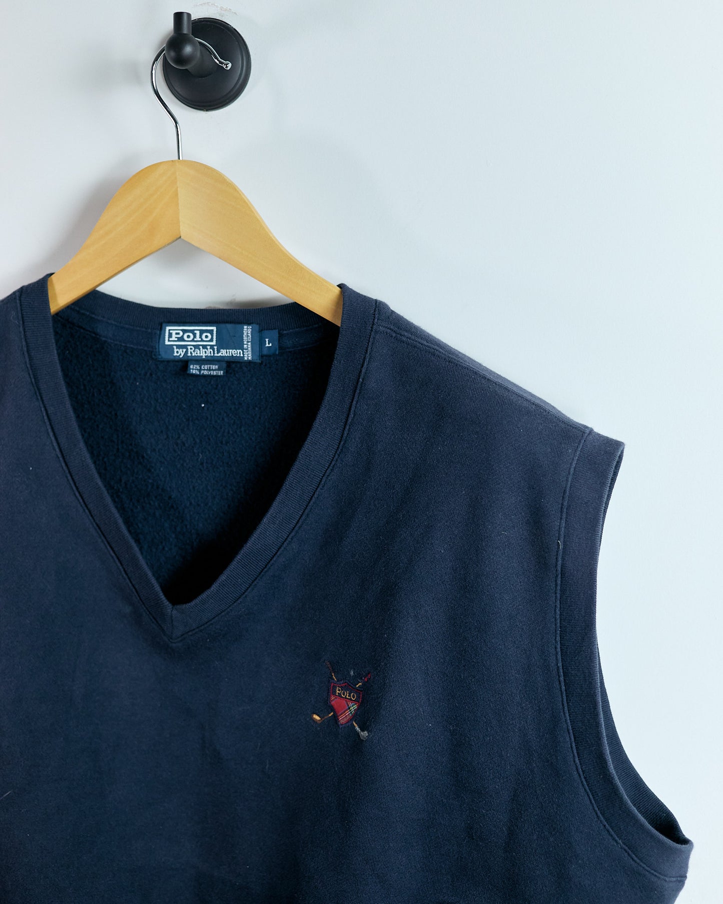 90s Polo Ralph Lauren Blue V Neck Vest (L)
