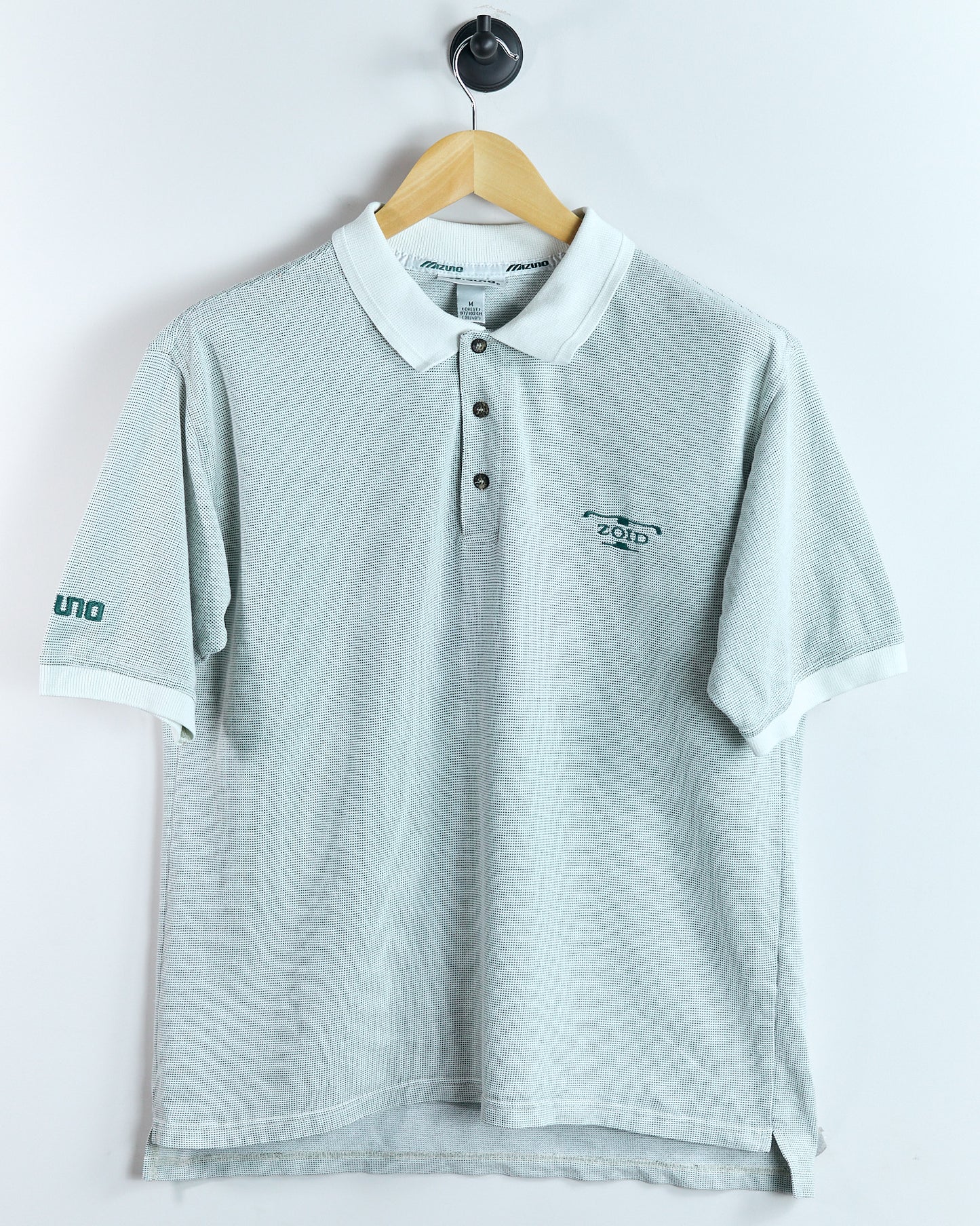90s Mizuno (super rare) T-Zoid, White/Black Polo (M)