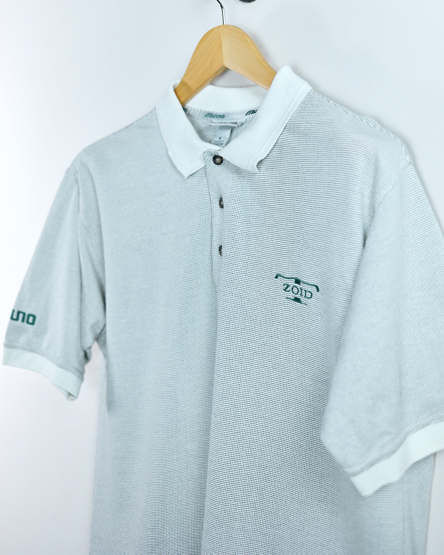 90s Mizuno (super rare) T-Zoid, White/Black Polo (M)