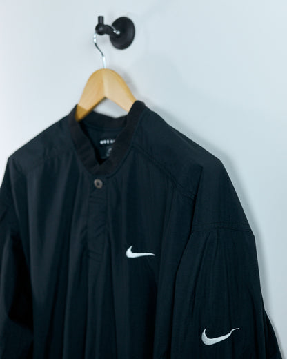 90s Nike Golf Black Button Up Windbreaker (L)