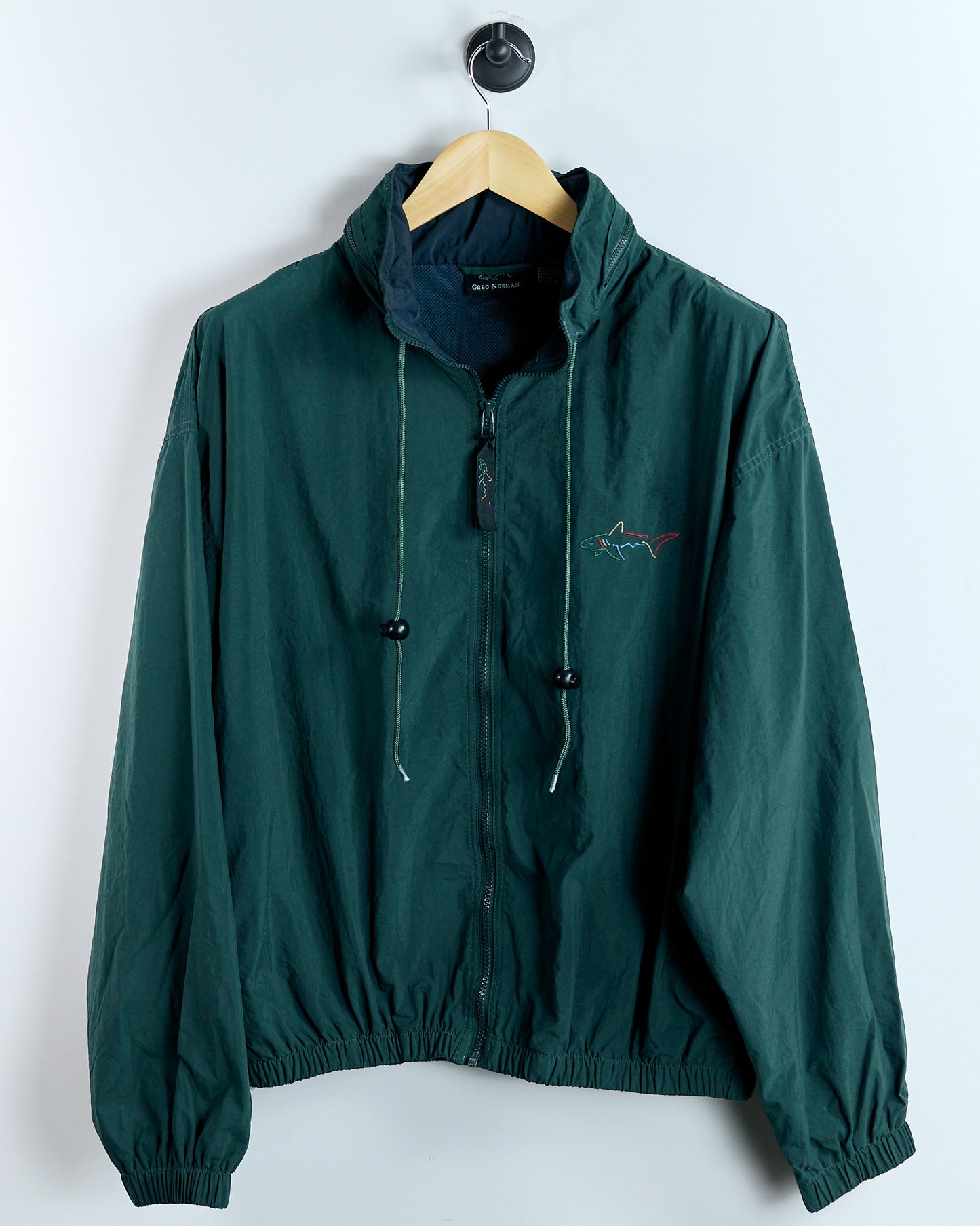 90s Greg Norman Dark Green Full Zip Windbreaker (M)