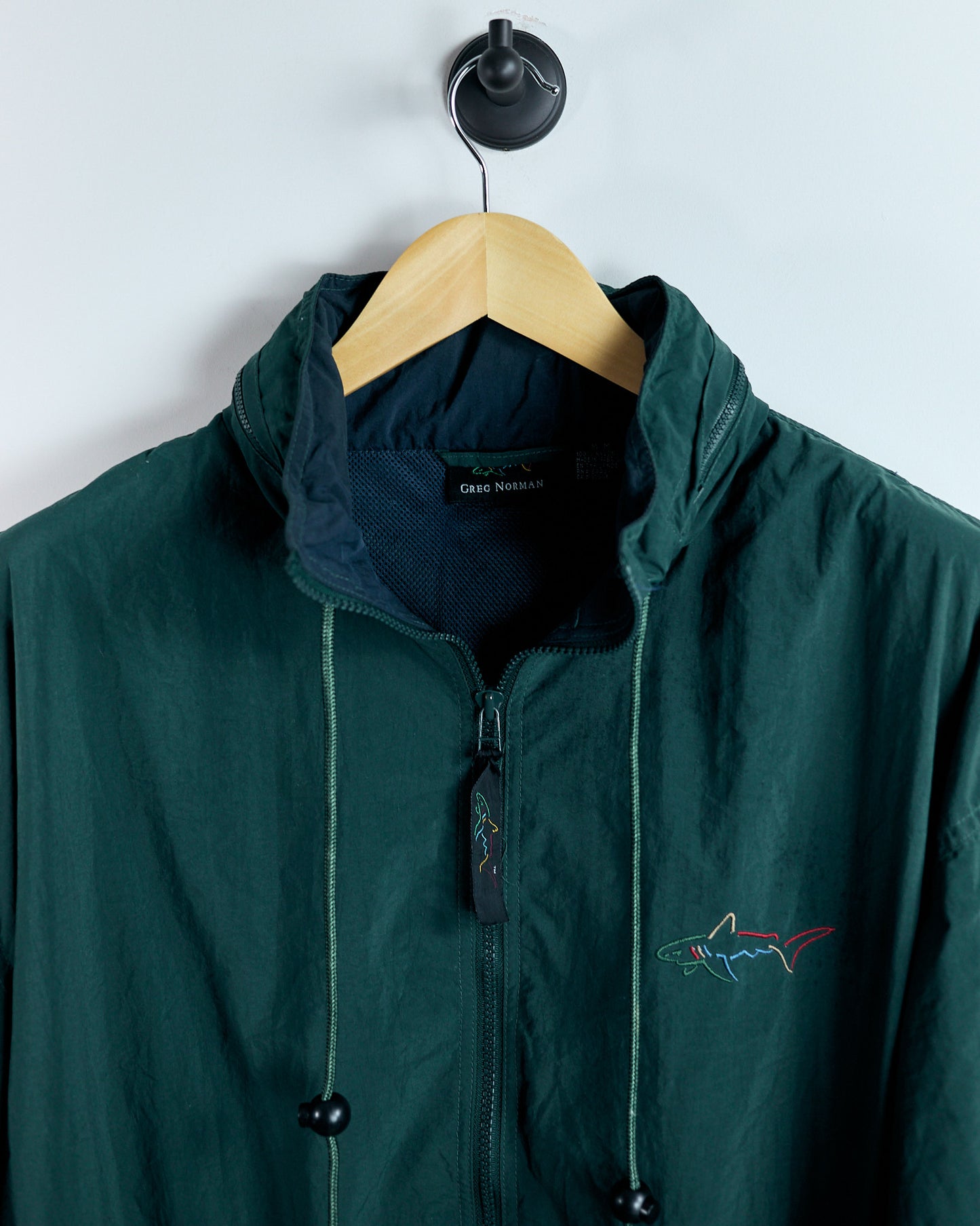 90s Greg Norman Dark Green Full Zip Windbreaker (M)