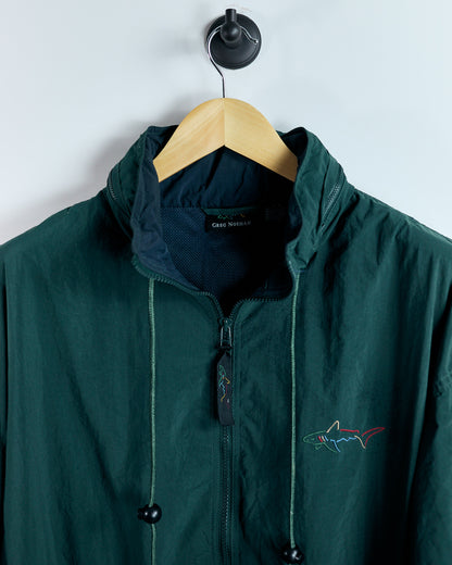 90s Greg Norman Dark Green Full Zip Windbreaker (M)