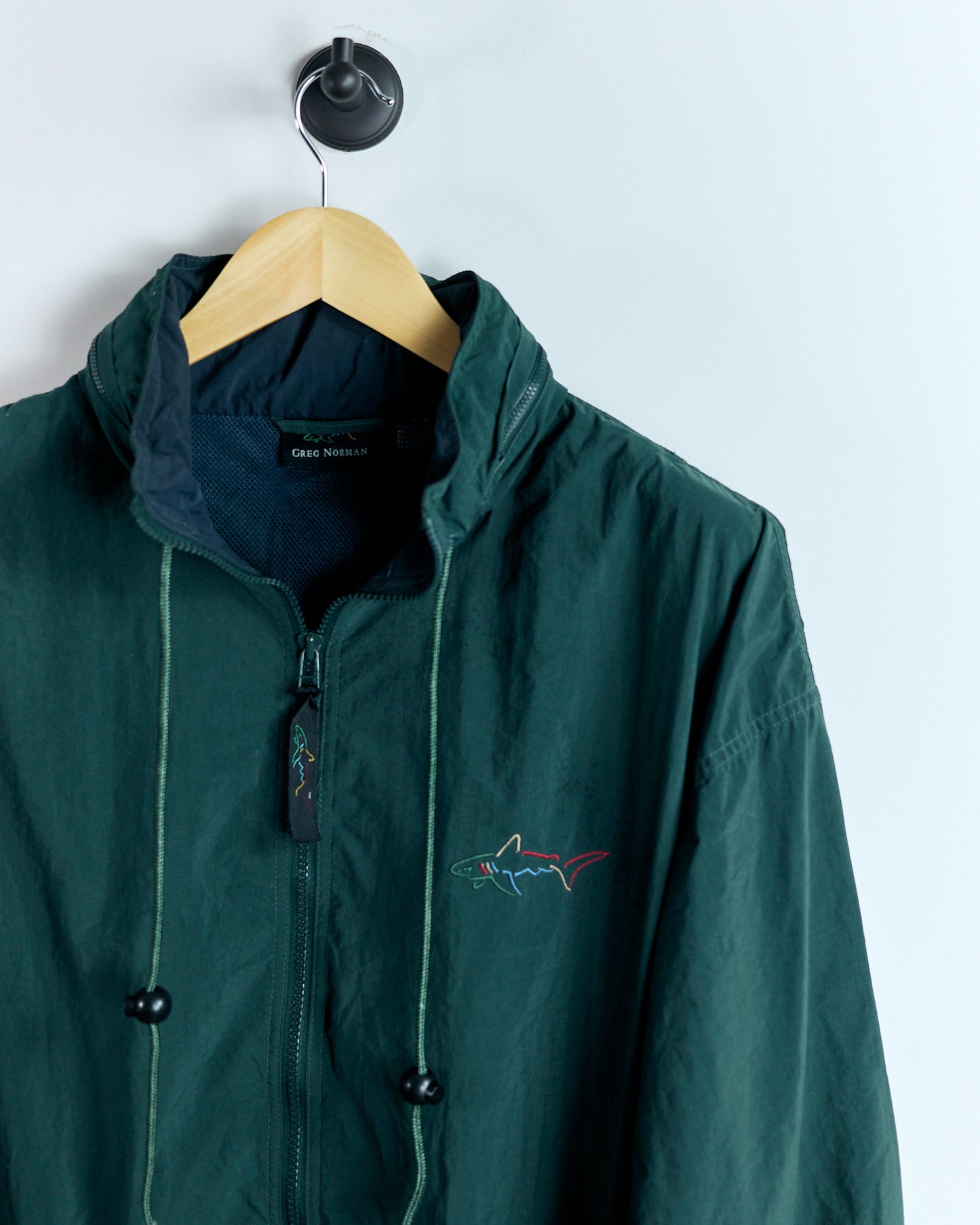 90s Greg Norman Dark Green Full Zip Windbreaker (M)