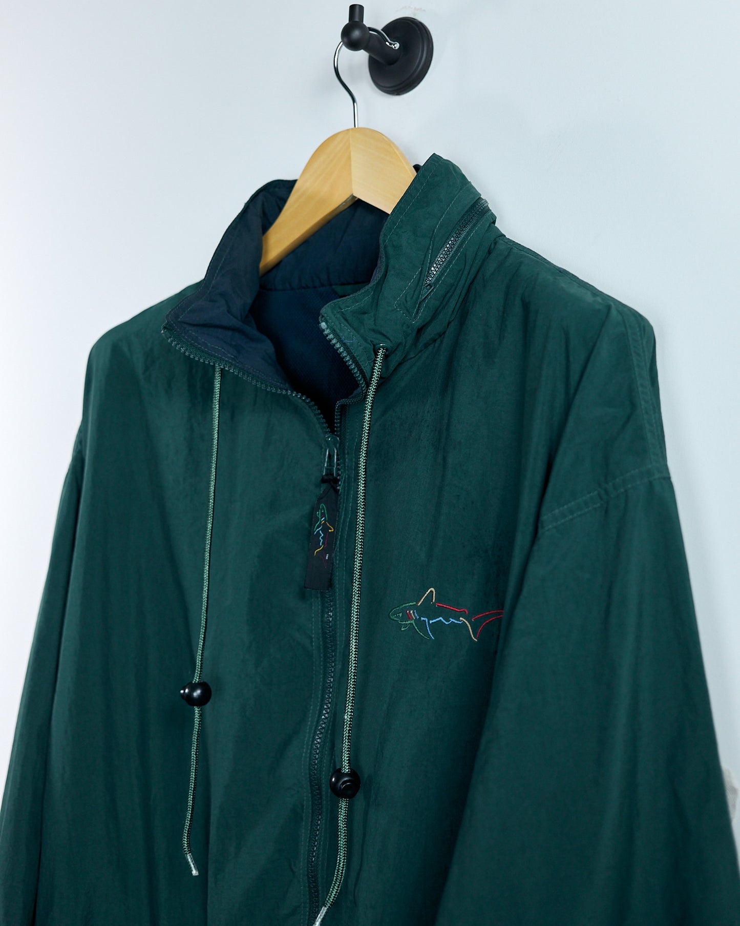 90s Greg Norman Dark Green Full Zip Windbreaker (M)