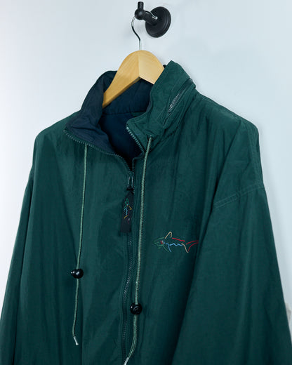 90s Greg Norman Dark Green Full Zip Windbreaker (M)