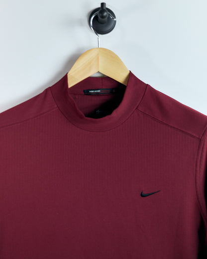 90s Tiger Woods Sunday Red Mock Neck Dri-Fit T-Shirt (S)