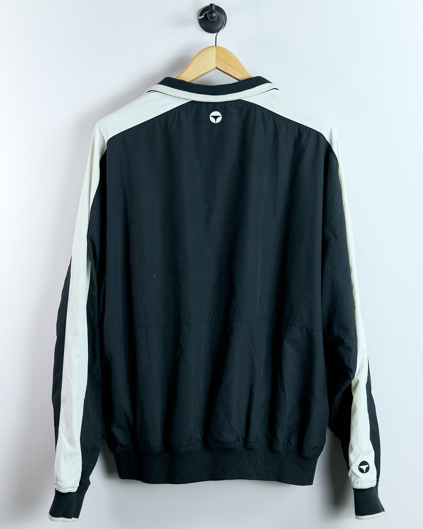 90s TaylorMade Black/White Quarter Zip Windbreaker Jacket (XL)