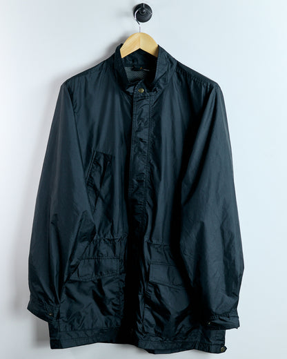90s Reebok x Greg Norman Collab, Black Full Double Zip Waterproof jacket (L)