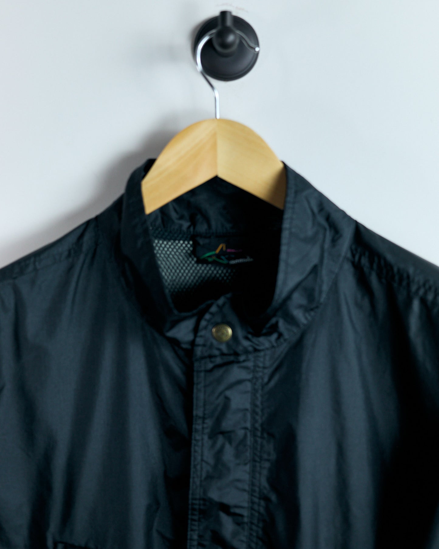 90s Reebok x Greg Norman Collab, Black Full Double Zip Waterproof jacket (L)