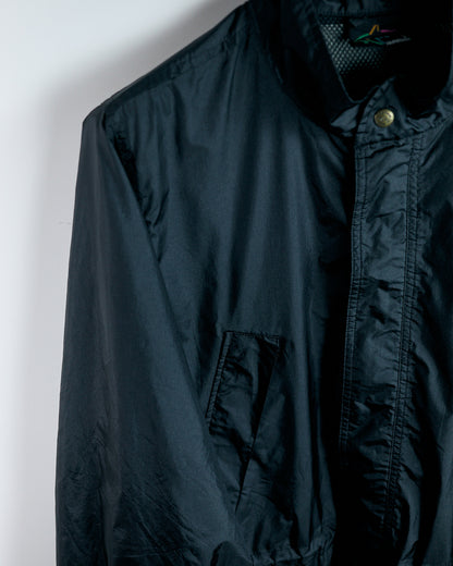 90s Reebok x Greg Norman Collab, Black Full Double Zip Waterproof jacket (L)