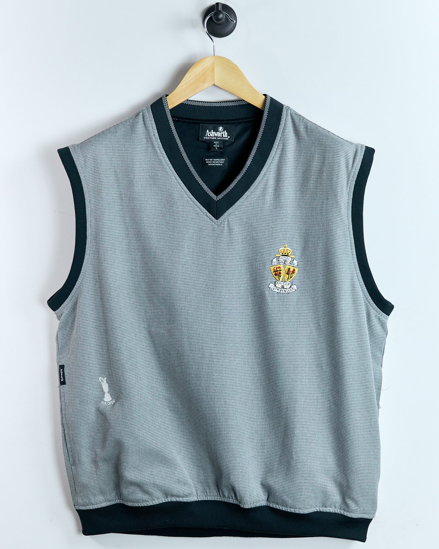 00s Ashworth, Open Championships x Royal Lytham St Annes golf club crest, V Neck Vest (L)