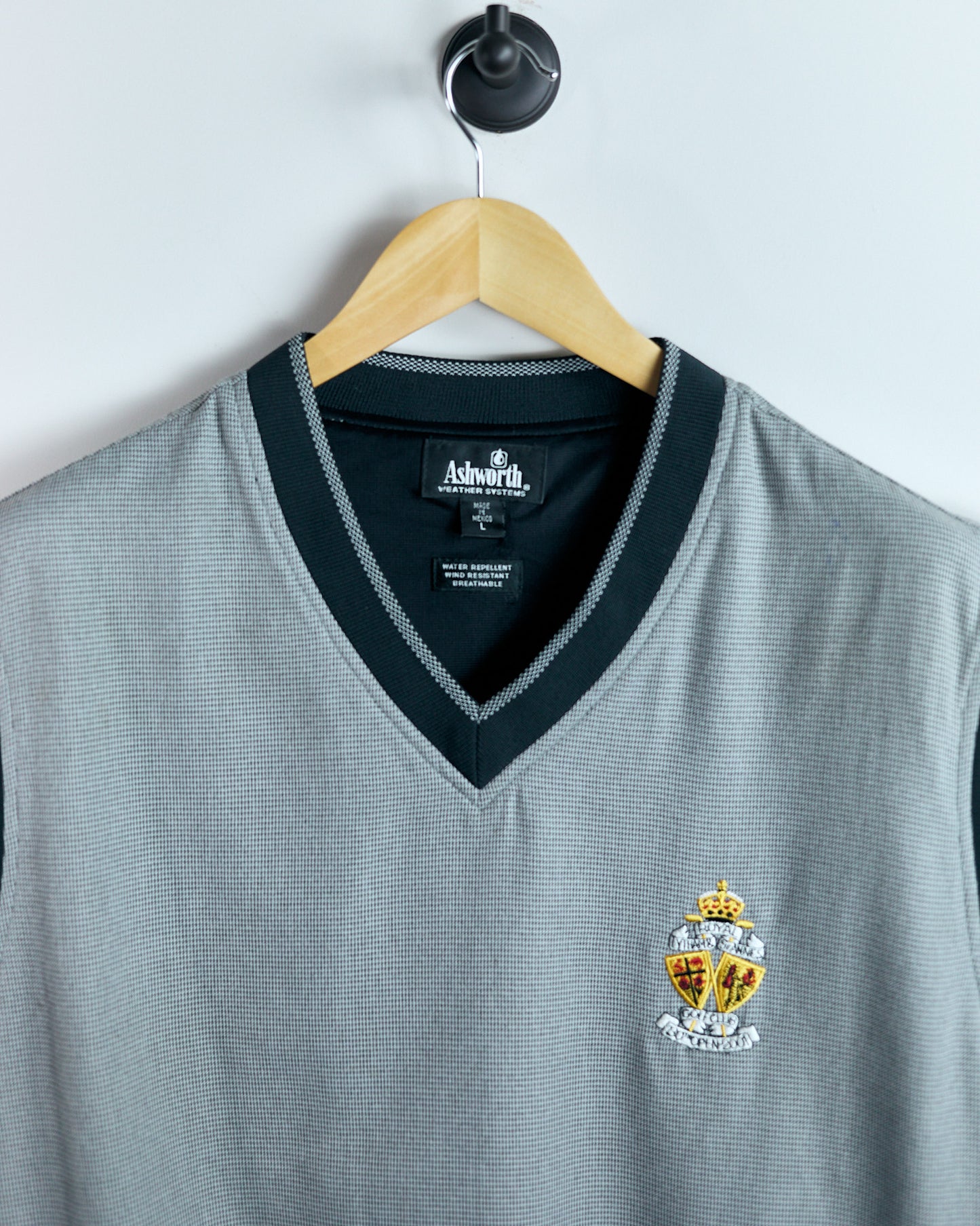 00s Ashworth, Open Championships x Royal Lytham St Annes golf club crest, V Neck Vest (L)