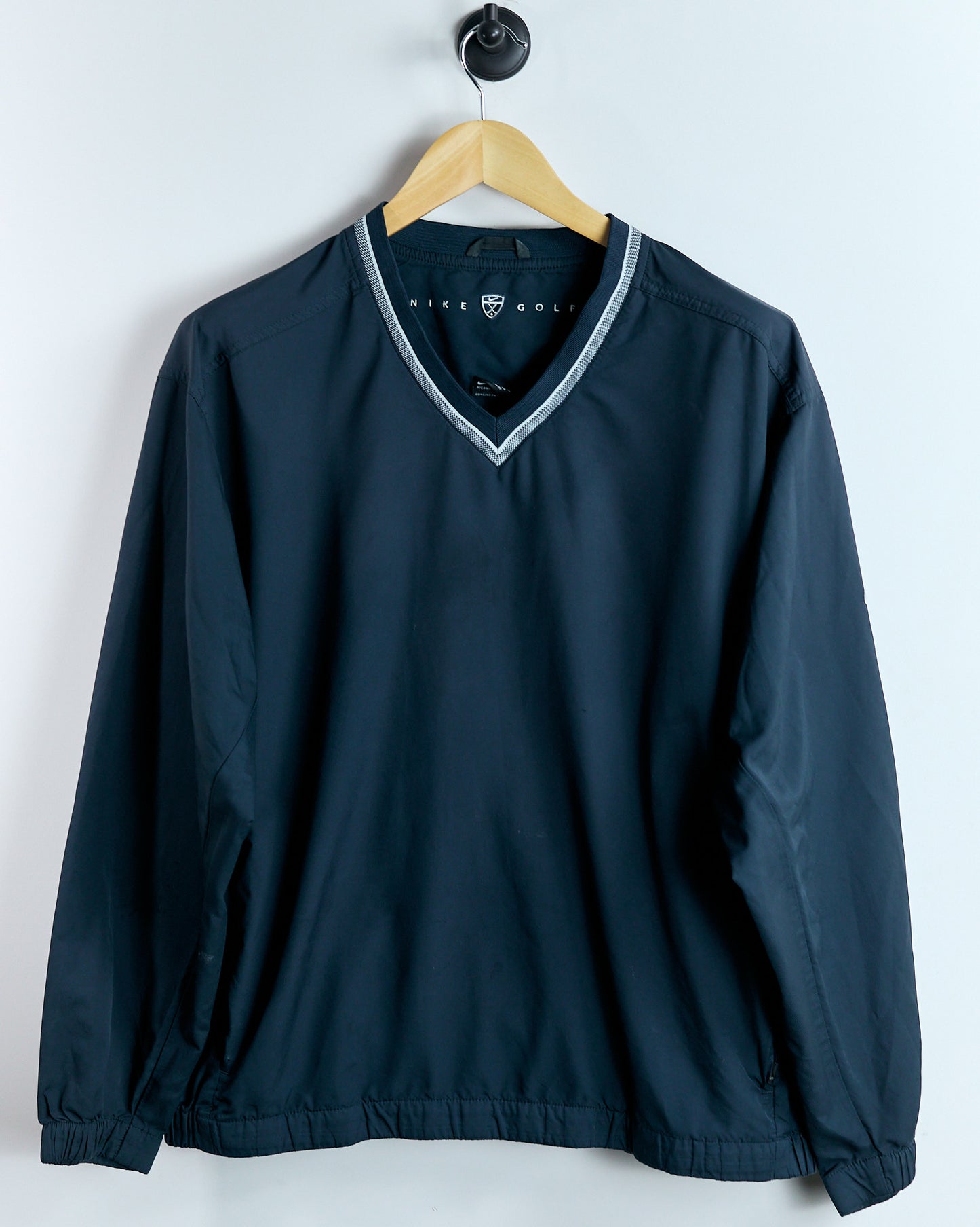 90s Nike Golf Navy Blue V Neck Windbreaker (L)